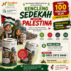 Excellent Zakat Luncurkan Kencleng Sedekah Palestina, Gratis untuk 100 Keluarga Pertama